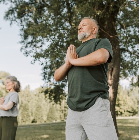 Man doing yoga