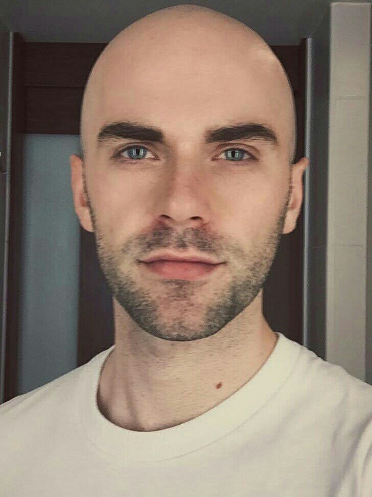 bald shaved head