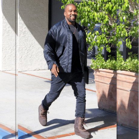 Kanye West shaved head style icon