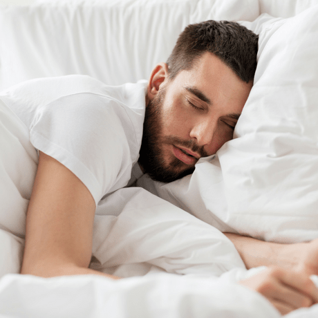 men getting a good night sleep to reduce anxiety