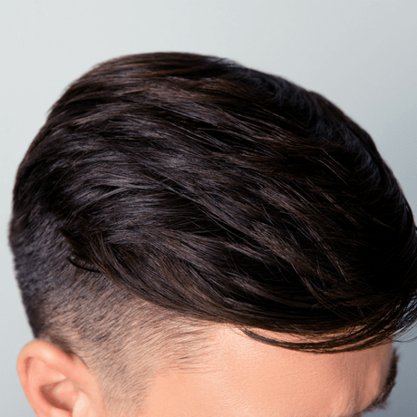 hair system on young man
