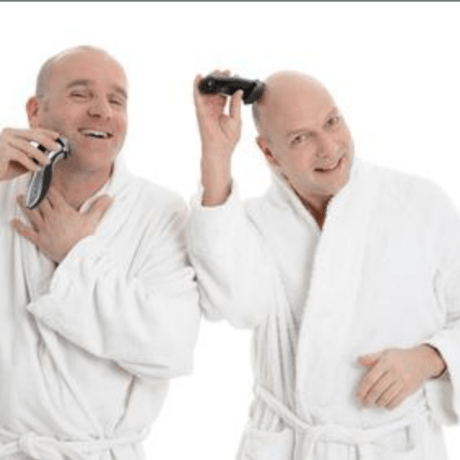 man shaving head