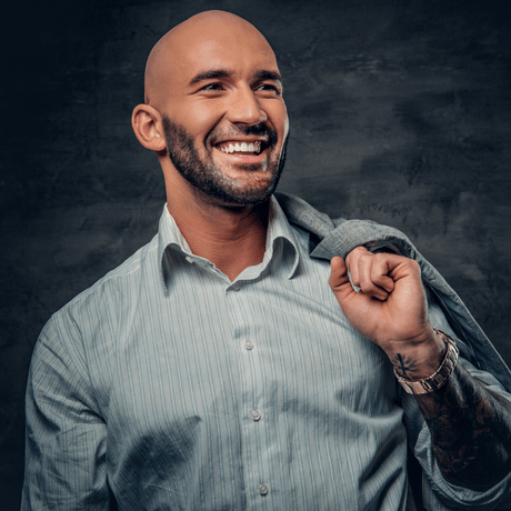 why going bald is nothing to fear- according to science. Bald men look better