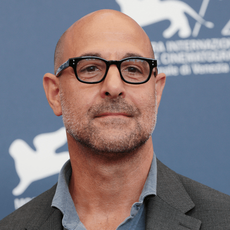 Bald Stanley Tucci